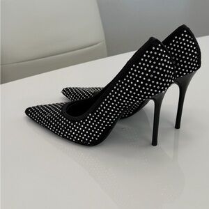 Zara Black Heels with Silver Studs